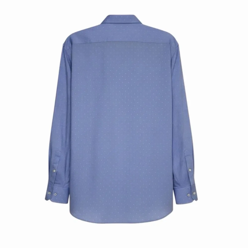 TailorByrd Non Iron Trim Fit Mens Dress Shirt Button Down Blue 16.5 34 35